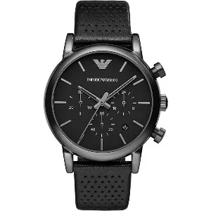 Emporio Armani Men's AR1737 Dress Black Leather Watch