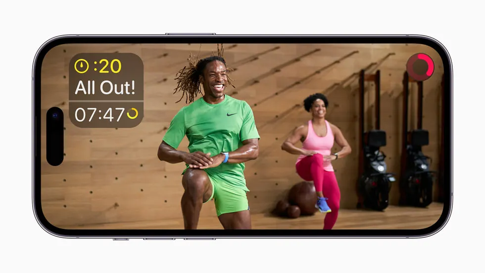 Fitness Plus app on Apple iPhone 14