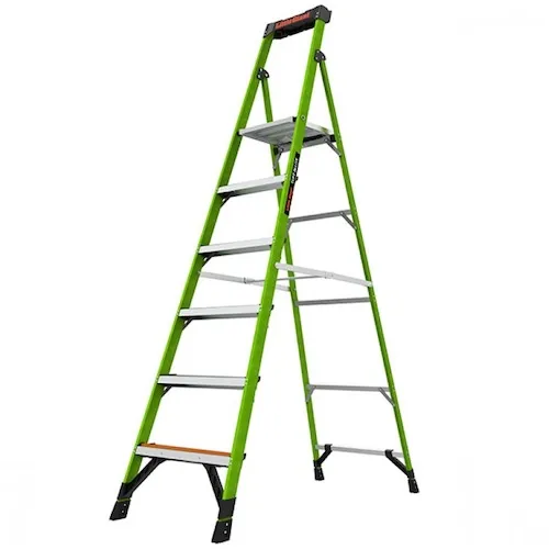 Little Giant 8ft Large 6 Step Tuff-N-Lite Fibreglass Platform Step Ladder