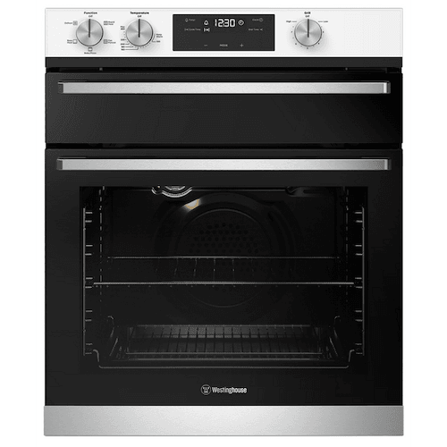 Westinghouse 60cm Stainless Steel Natural Gas Oven with Integrated Electric Grill